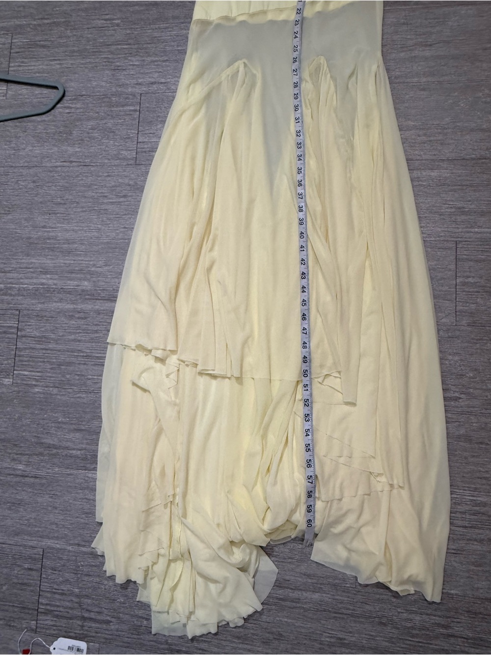NWT Deme By Gabriella Dahlia Butter Yellow Strapless Sheer Mermaid Maxi Gown XS - Picture 6 of 12